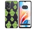 Funda Silicona Transparente para Oppo A18 diseño Cactus Dibujos