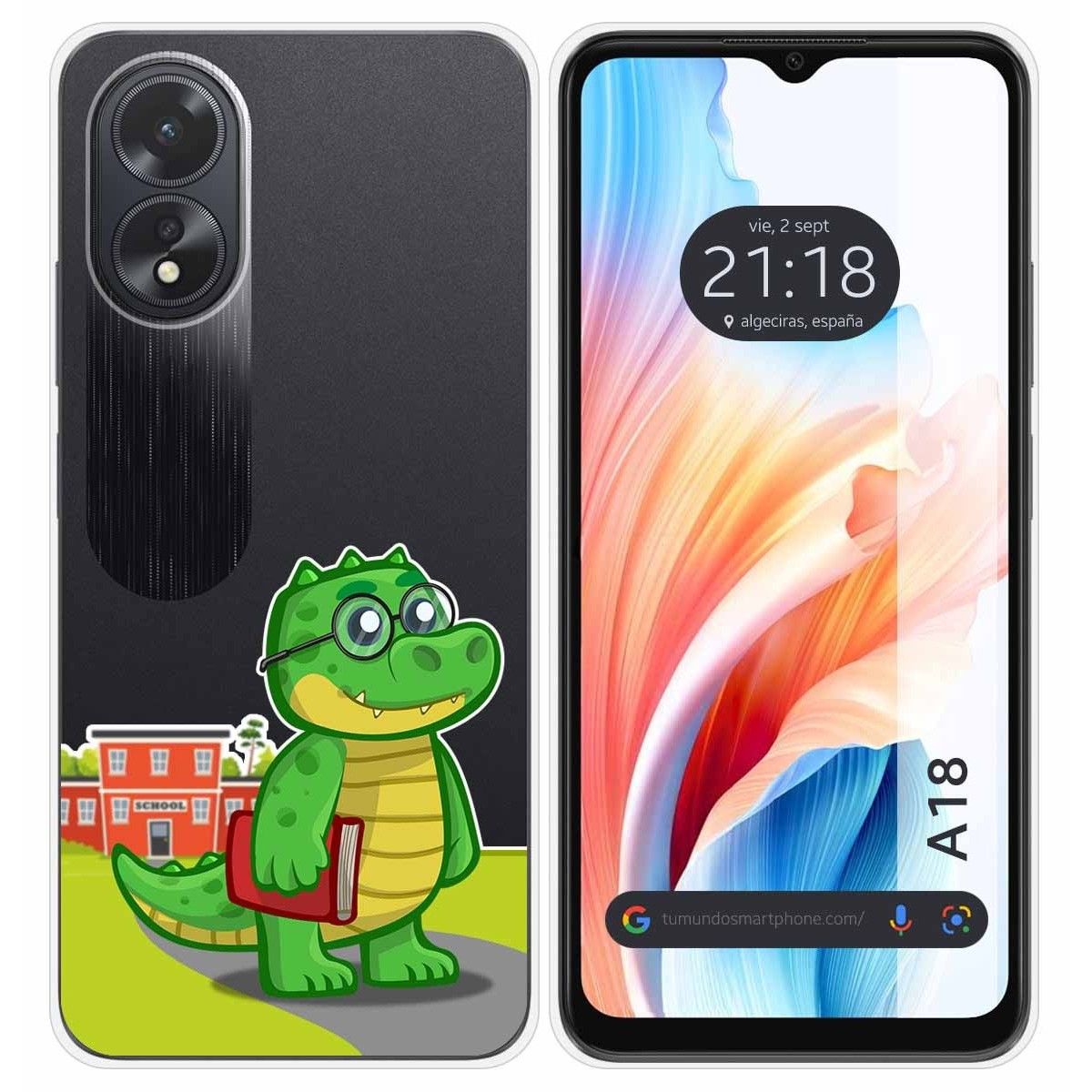 Funda Silicona Transparente para Oppo A18 diseño Coco Dibujos