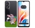 Funda Silicona Transparente para Oppo A18 diseño Conejo Dibujos