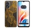 Funda Silicona Transparente para Oppo A18 diseño Hojas Dibujos