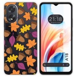 Funda Silicona Transparente para Oppo A18 diseño Otoño Dibujos