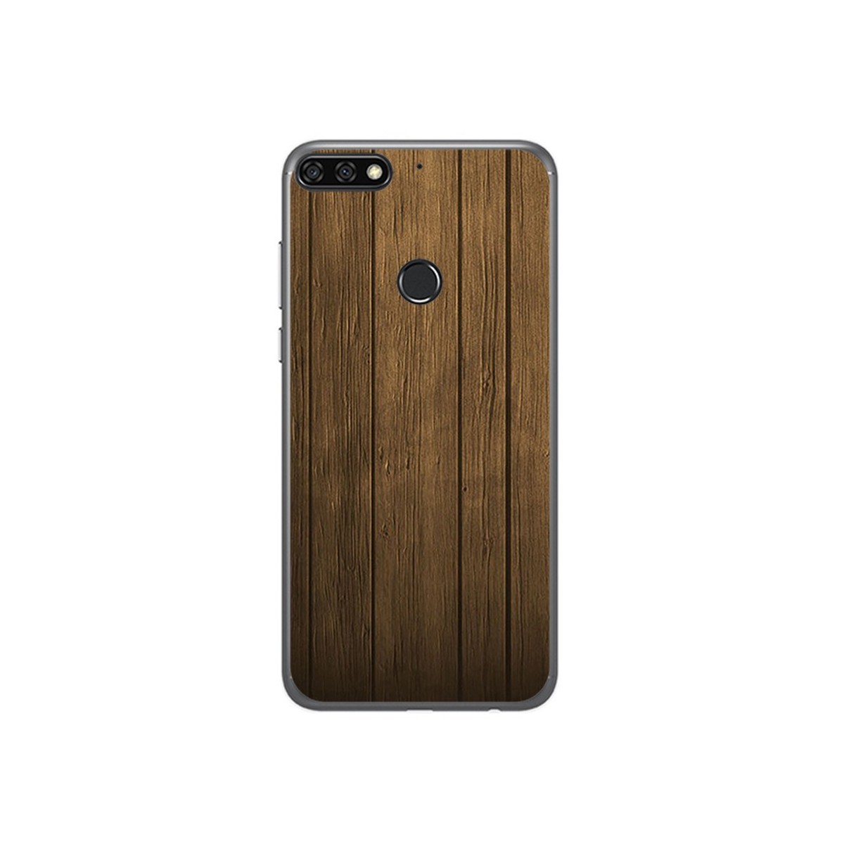Funda Gel Tpu para Huawei Honor 7C / Y7 2018 Diseño Madera Dibujos