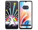 Funda Silicona Transparente para Oppo A18 diseño Unicornio Dibujos