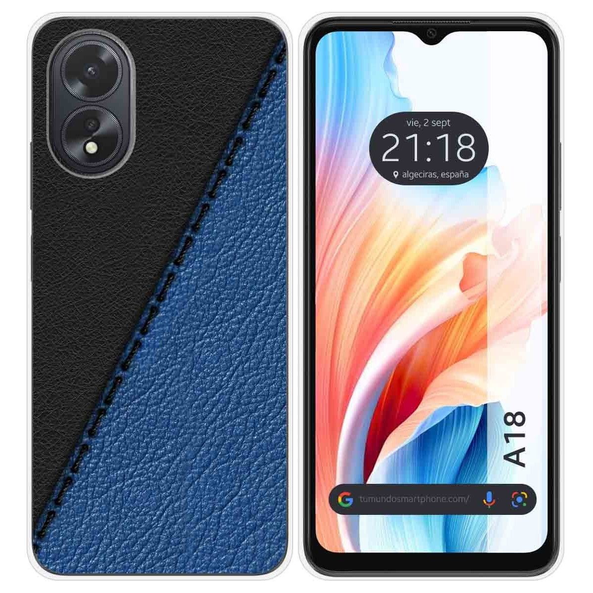 Funda Silicona para Oppo A18 diseño Cuero 02 Dibujos
