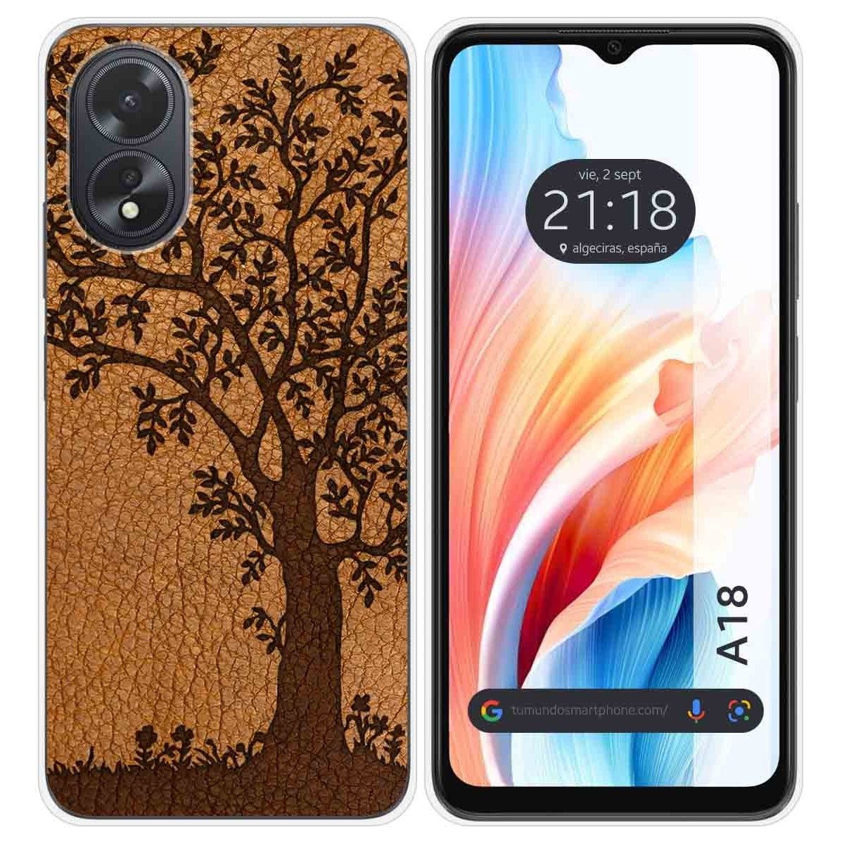 Funda Silicona para Oppo A18 diseño Cuero 03 Dibujos