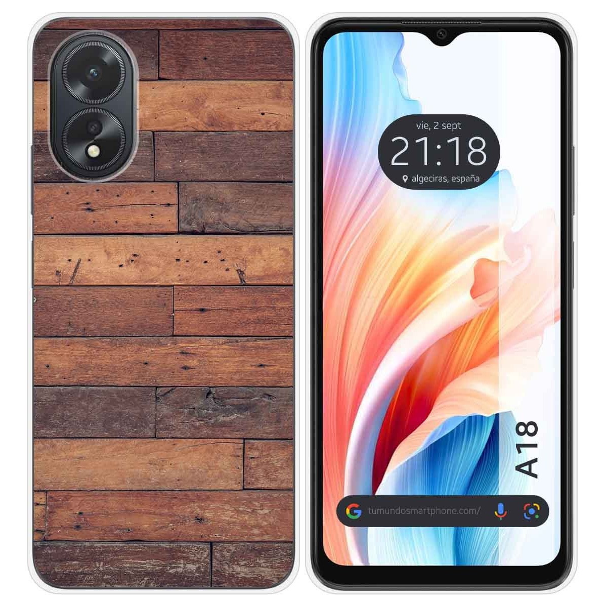 Funda Silicona para Oppo A18 diseño Madera 03 Dibujos