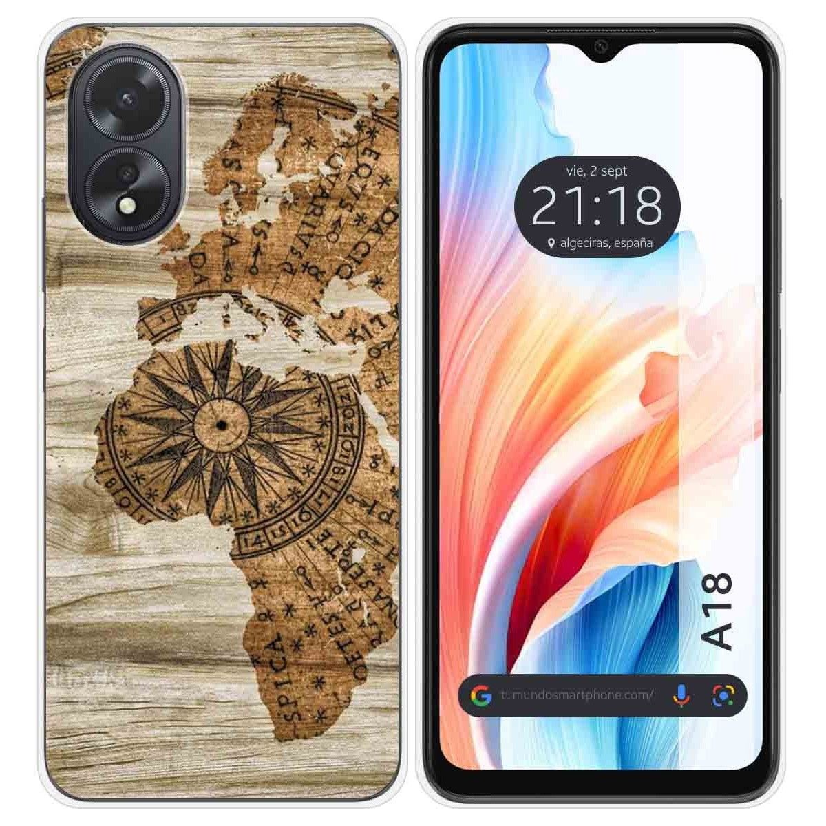 Funda Silicona para Oppo A18 diseño Madera 07 Dibujos
