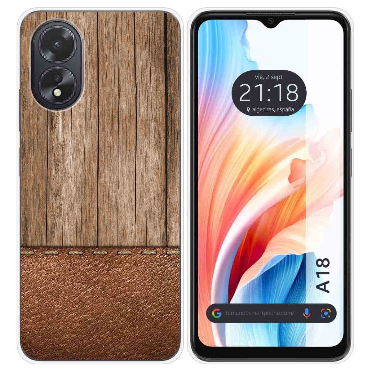 Funda Silicona para Oppo A18 diseño Madera 09 Dibujos