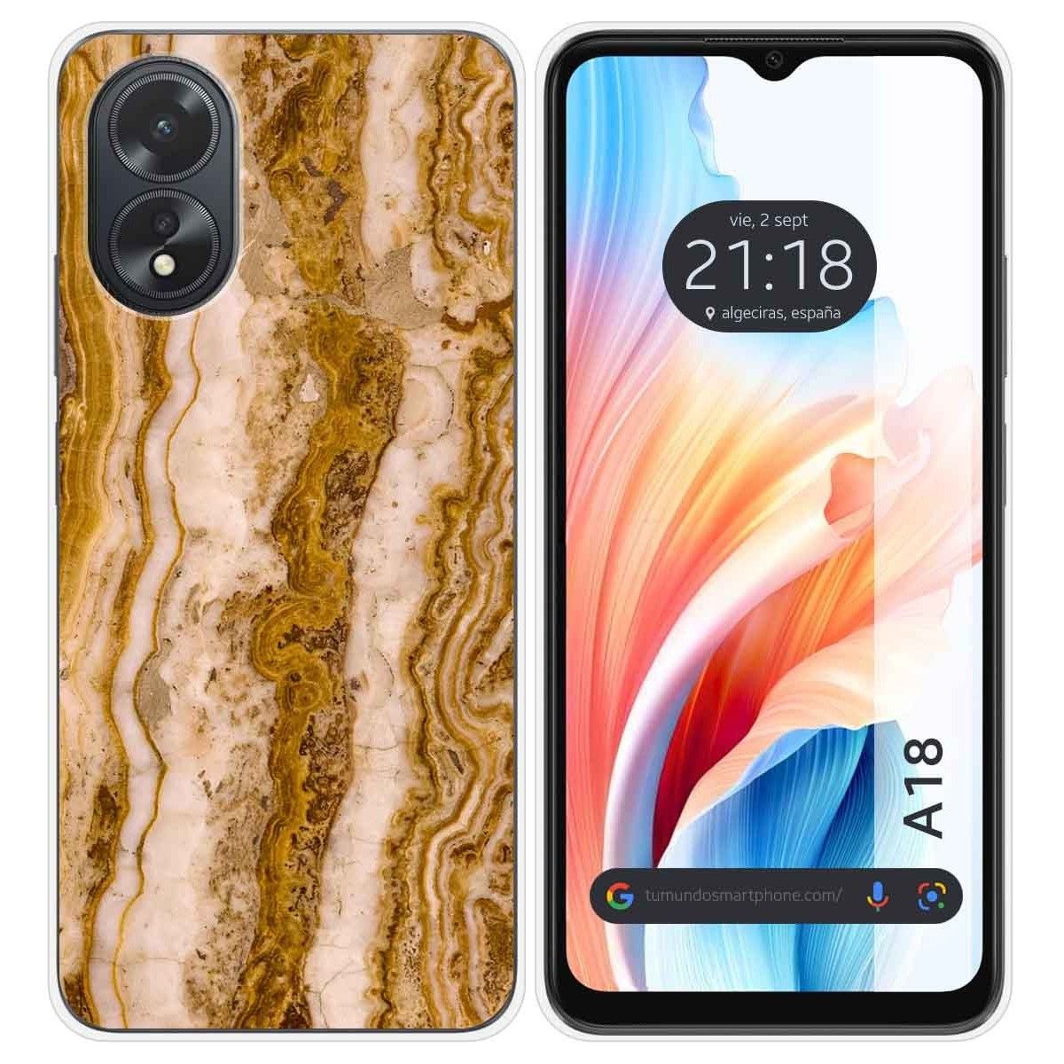 Funda Silicona para Oppo A18 diseño Mármol 10 Dibujos