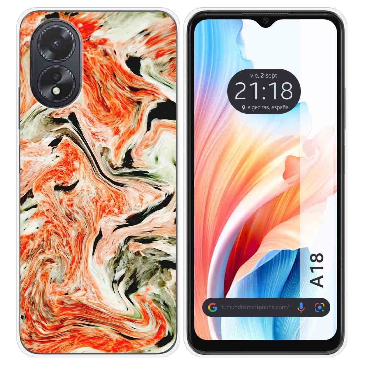 Funda Silicona para Oppo A18 diseño Mármol 12 Dibujos
