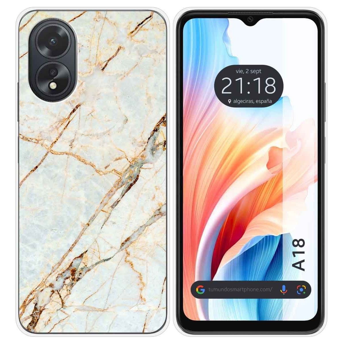 Funda Silicona para Oppo A18 diseño Mármol 13 Dibujos