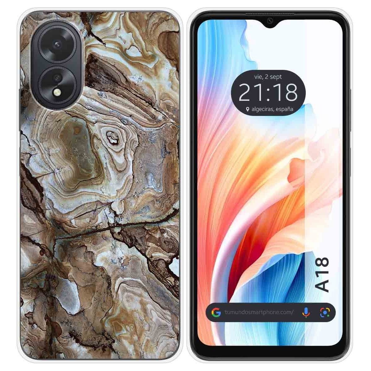 Funda Silicona para Oppo A18 diseño Mármol 14 Dibujos