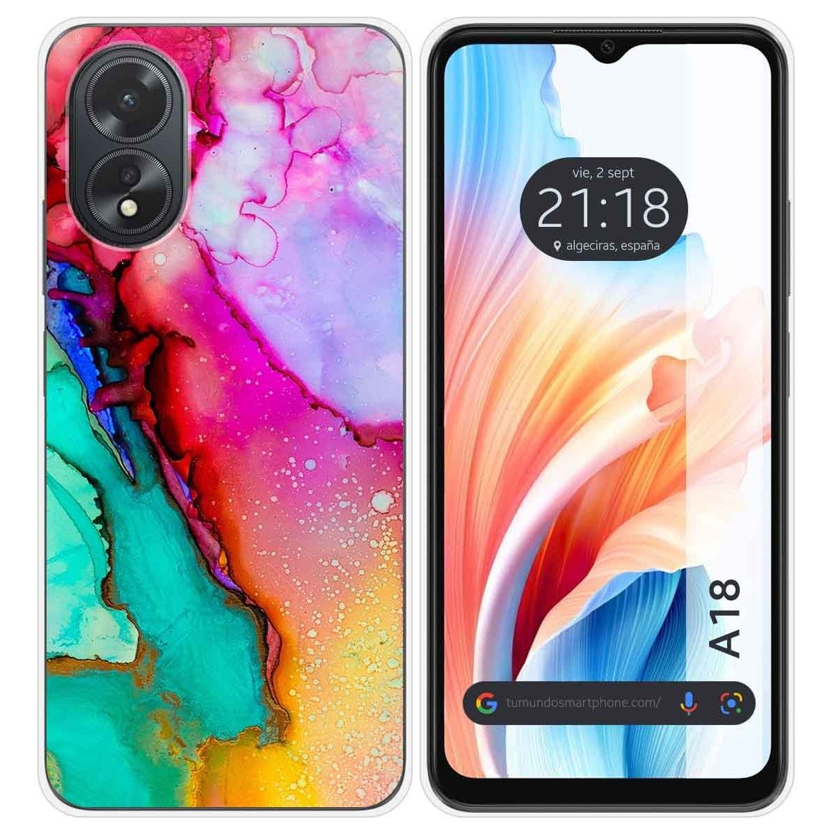 Funda Silicona para Oppo A18 diseño Mármol 15 Dibujos