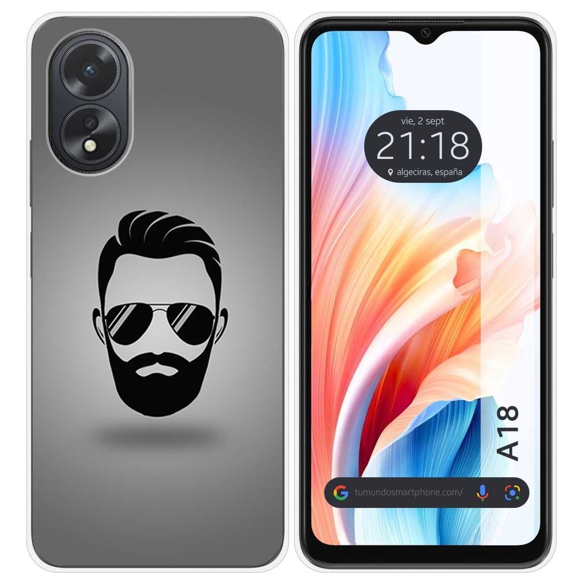 Funda Silicona para Oppo A18 diseño Barba Dibujos
