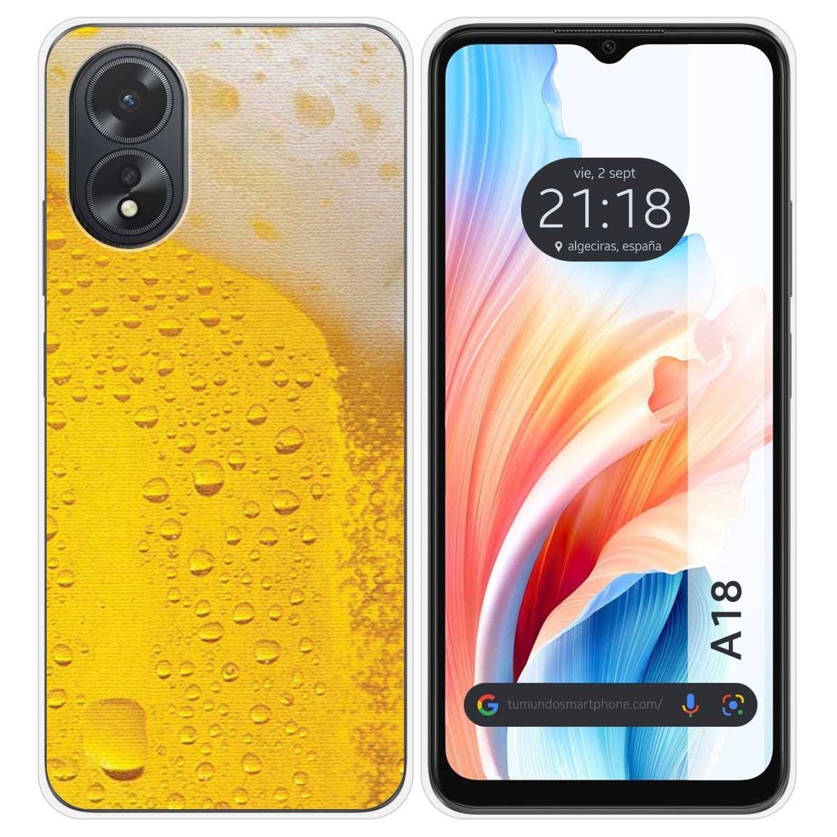 Funda Silicona para Oppo A18 diseño Cerveza Dibujos