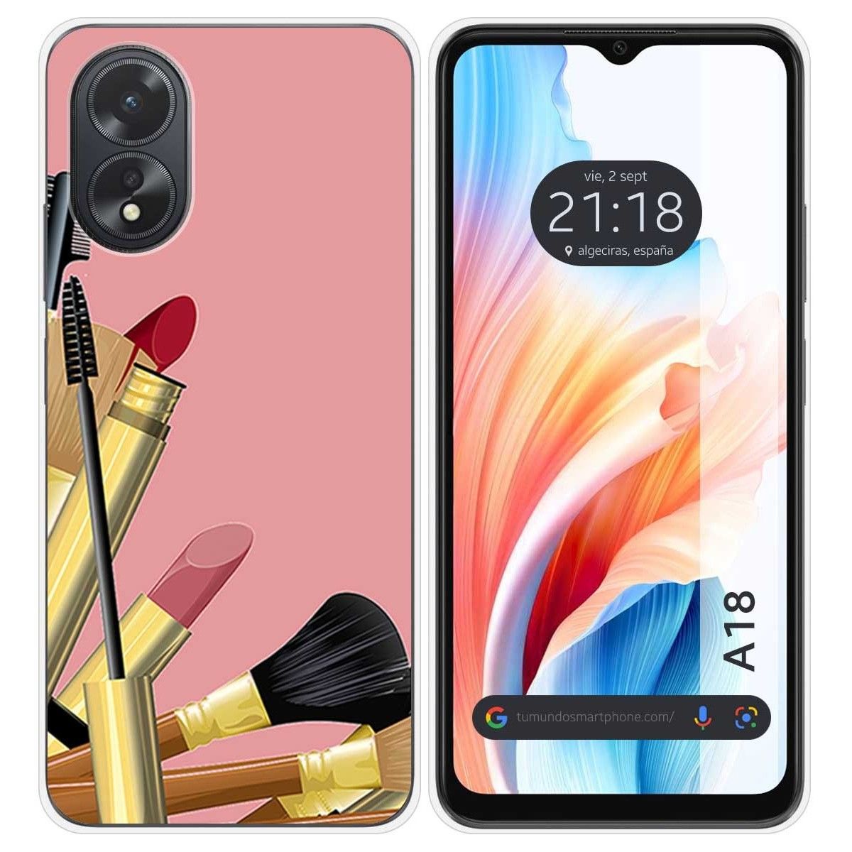 Funda Silicona para Oppo A18 diseño Brochas Dibujos