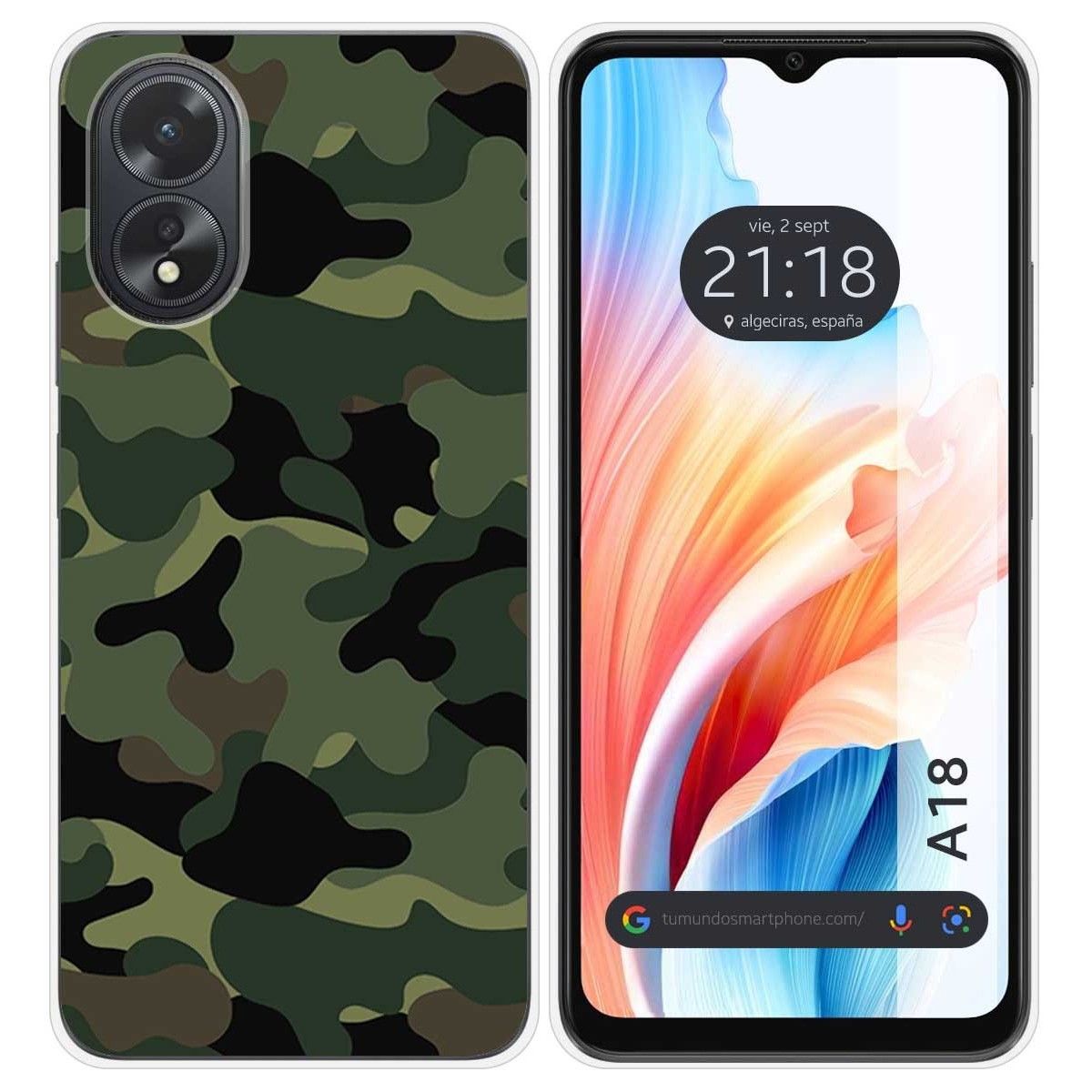 Funda Silicona para Oppo A18 diseño Camuflaje Dibujos