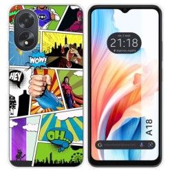 Funda Silicona para Oppo A18 diseño Comic Dibujos