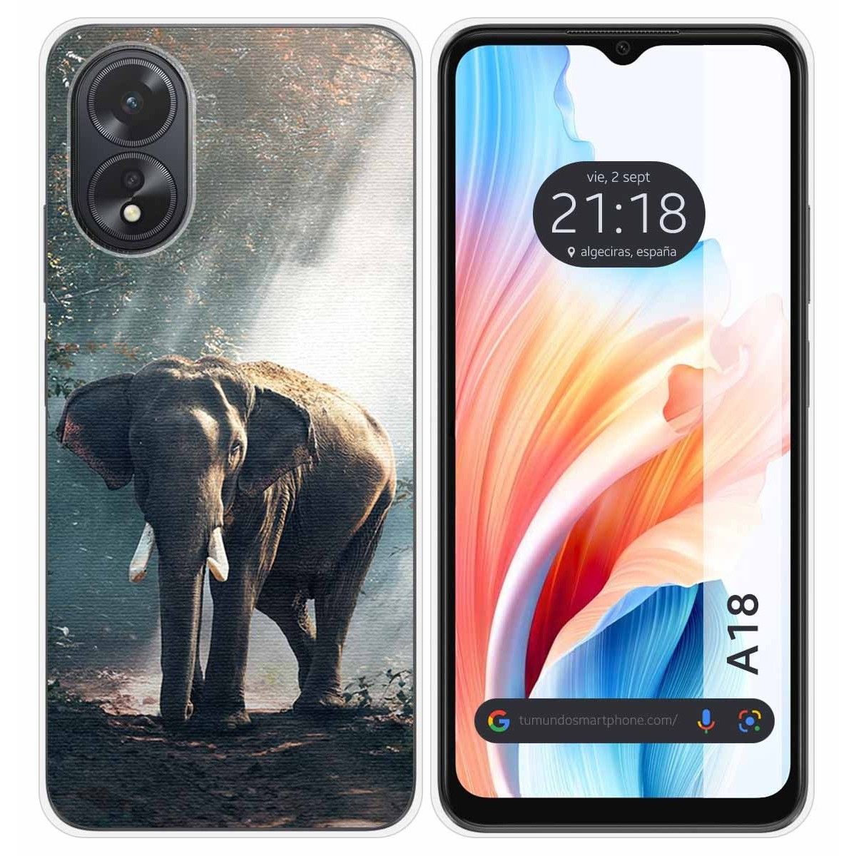 Funda Silicona para Oppo A18 diseño Elefante Dibujos