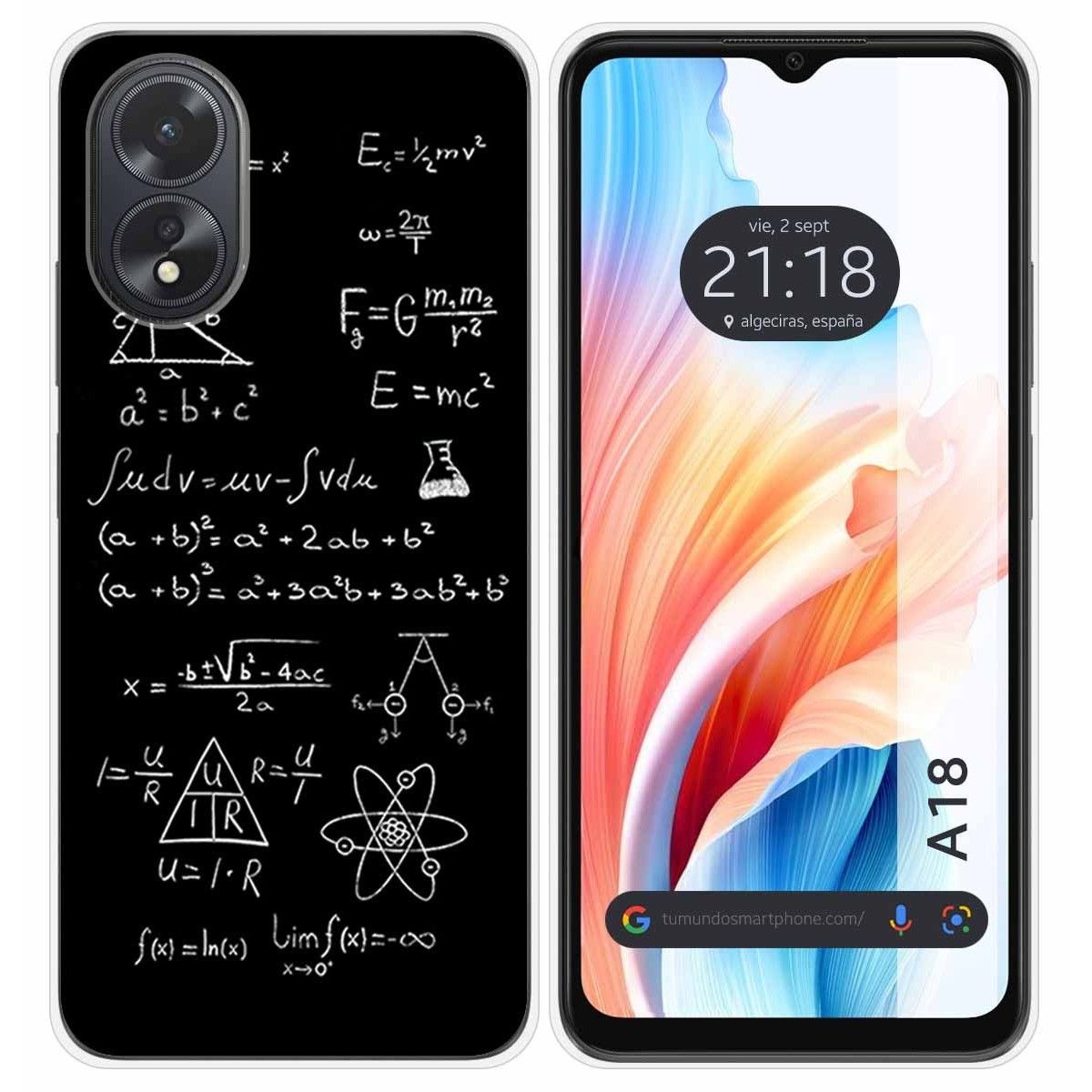 Funda Silicona para Oppo A18 diseño Formulas Dibujos