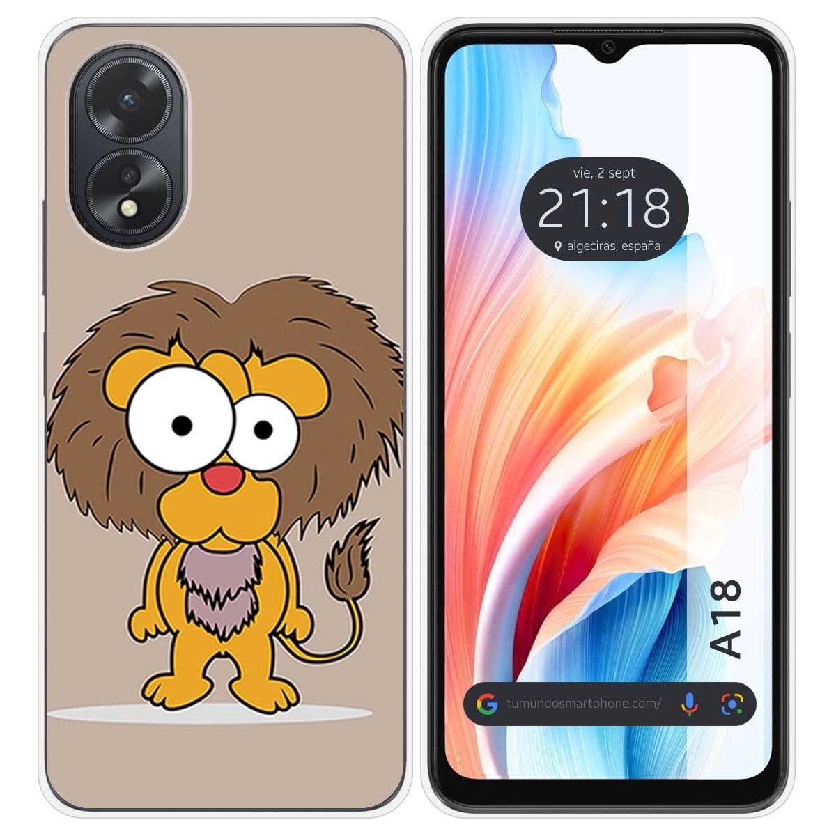 Funda Silicona para Oppo A18 diseño Leon Dibujos
