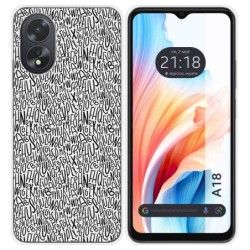 Funda Silicona para Oppo A18 diseño Letras Dibujos