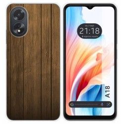 Funda Silicona para Oppo A18 diseño Madera Dibujos