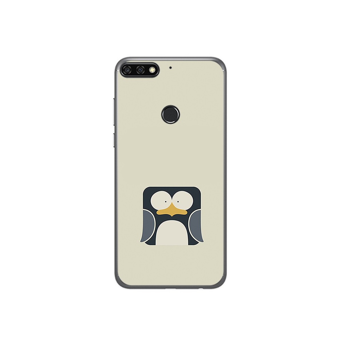 Funda Gel Tpu para Huawei Honor 7C / Y7 2018 Diseño Pingüino Dibujos