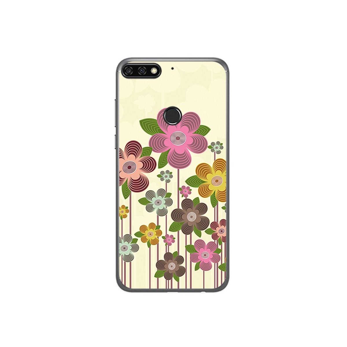 Funda Gel Tpu para Huawei Honor 7C / Y7 2018 Diseño Primavera En Flor Dibujos