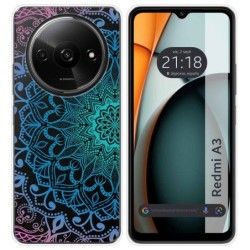 Funda Silicona Transparente para Xiaomi Redmi A3 diseño Mandala Dibujos