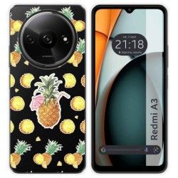 Funda Silicona Transparente para Xiaomi Redmi A3 diseño Piña Dibujos