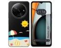 Funda Silicona Transparente para Xiaomi Redmi A3 diseño Playa Dibujos