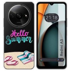 Funda Silicona Transparente para Xiaomi Redmi A3 diseño Summer Dibujos