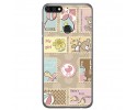 Funda Gel Tpu para Huawei Honor 7C / Y7 2018 Diseño Sellos Dibujos
