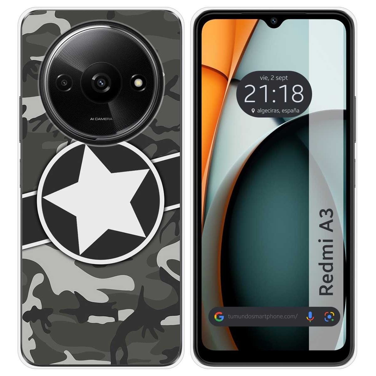 Funda Silicona para Xiaomi Redmi A3 diseño Camuflaje 02 Dibujos
