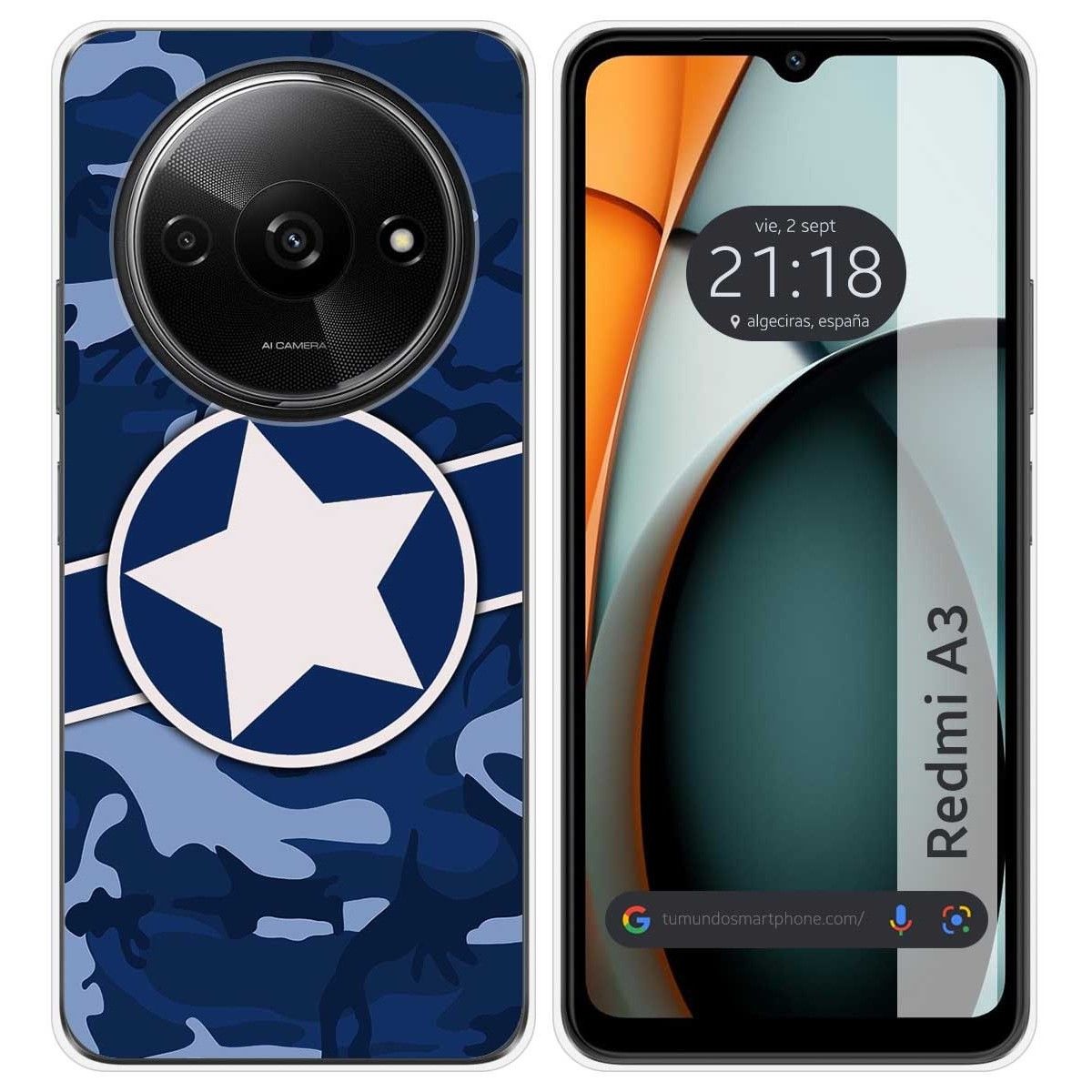 Funda Silicona para Xiaomi Redmi A3 diseño Camuflaje 03 Dibujos