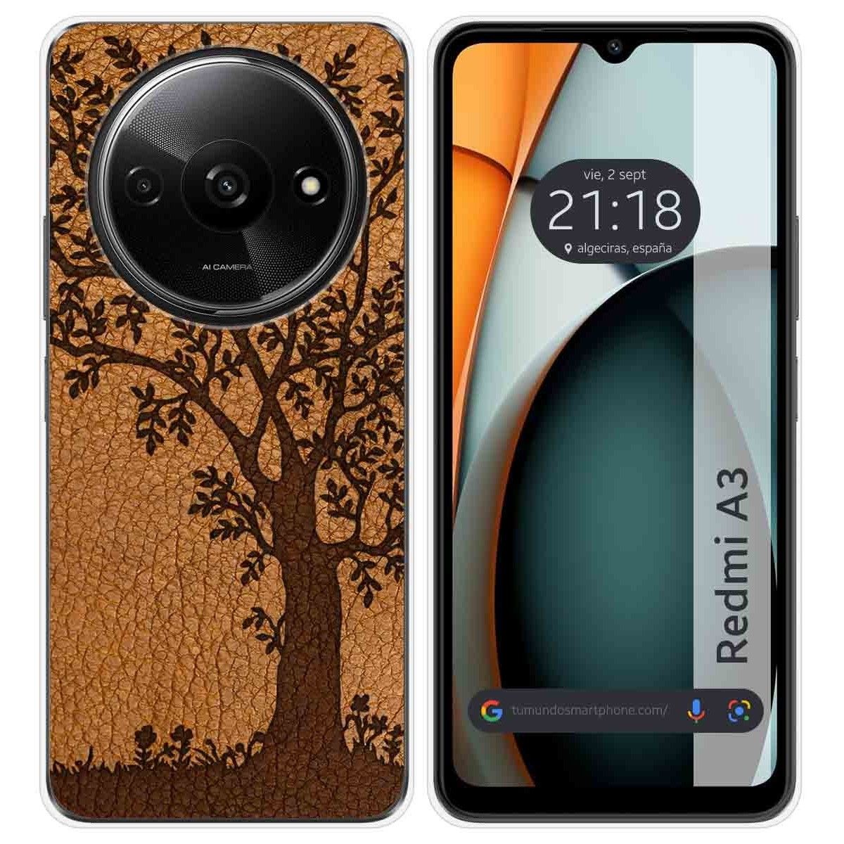 Funda Silicona para Xiaomi Redmi A3 diseño Cuero 03 Dibujos