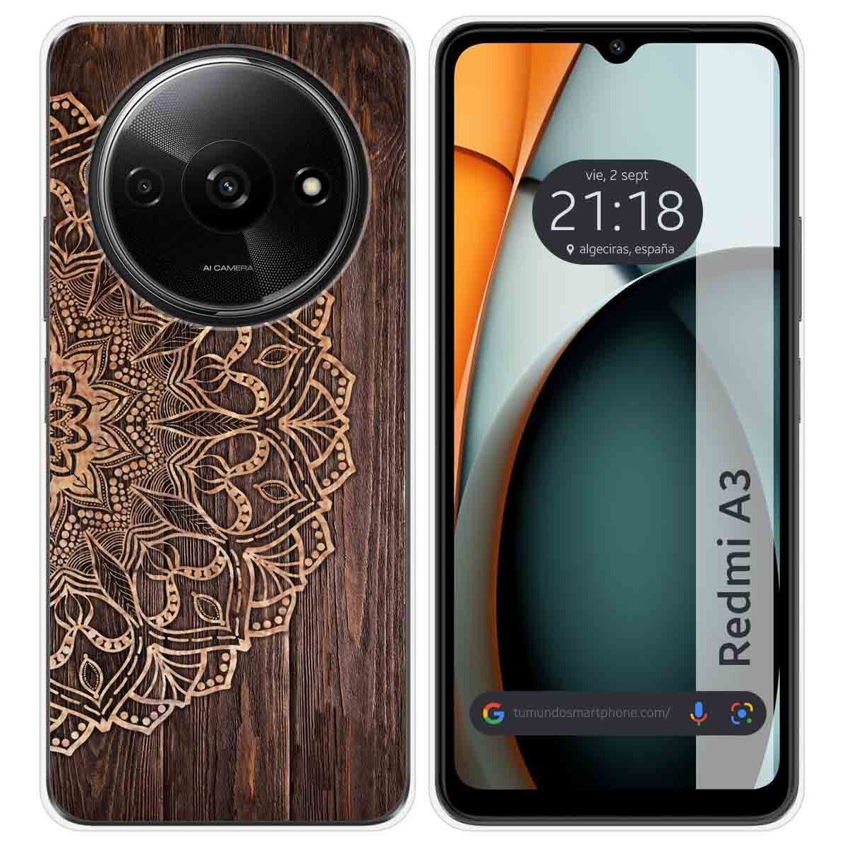 Funda Silicona para Xiaomi Redmi A3 diseño Madera 06 Dibujos