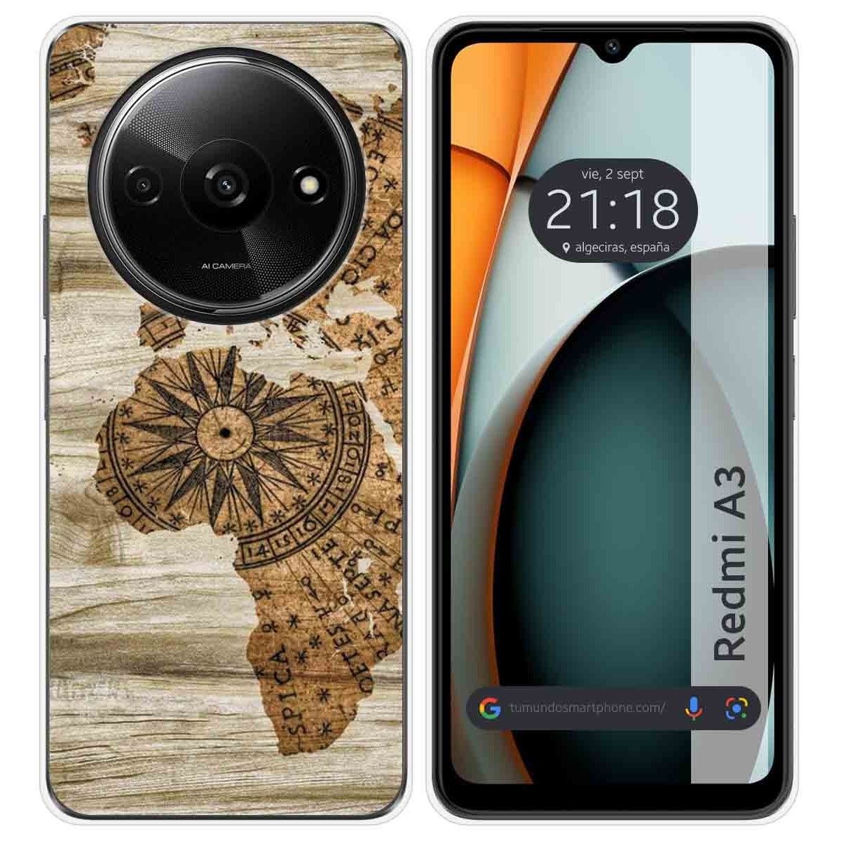 Funda Silicona para Xiaomi Redmi A3 diseño Madera 07 Dibujos
