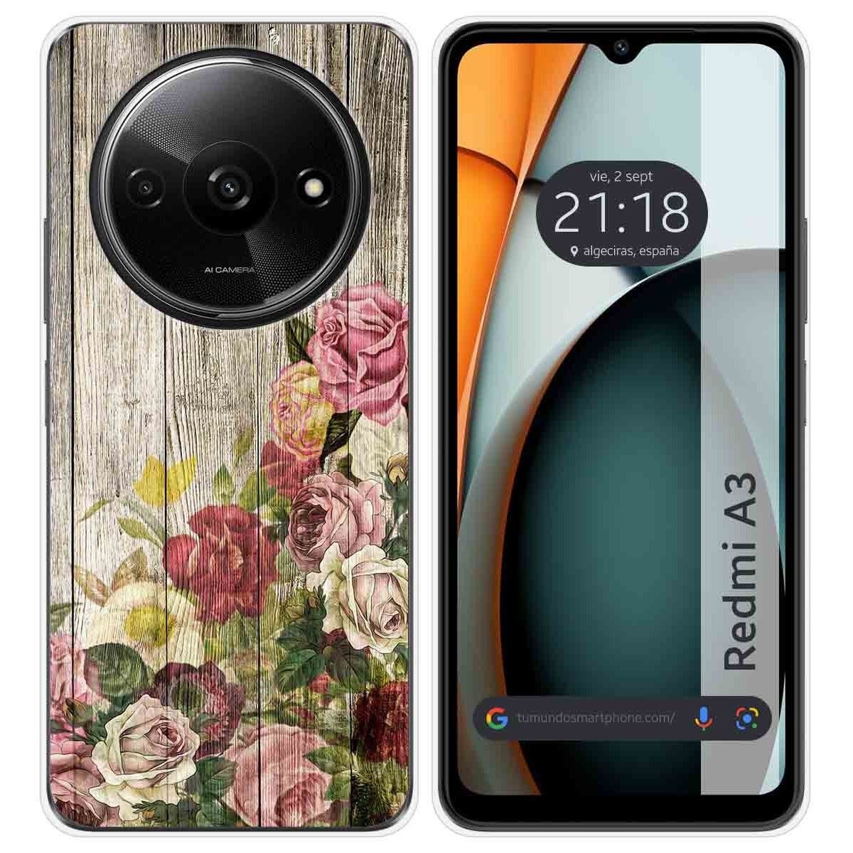 Funda Silicona para Xiaomi Redmi A3 diseño Madera 08 Dibujos