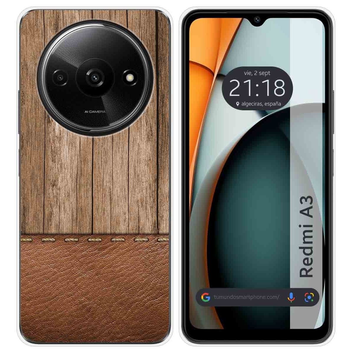Funda Silicona para Xiaomi Redmi A3 diseño Madera 09 Dibujos