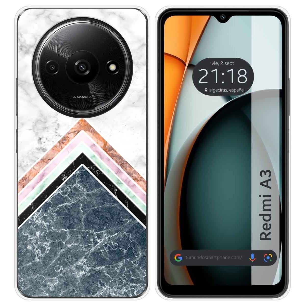 Funda Silicona para Xiaomi Redmi A3 diseño Mármol 05 Dibujos