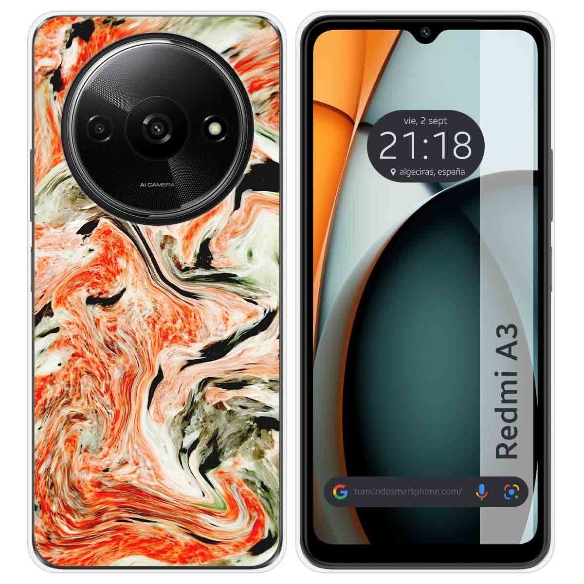 Funda Silicona para Xiaomi Redmi A3 diseño Mármol 12 Dibujos
