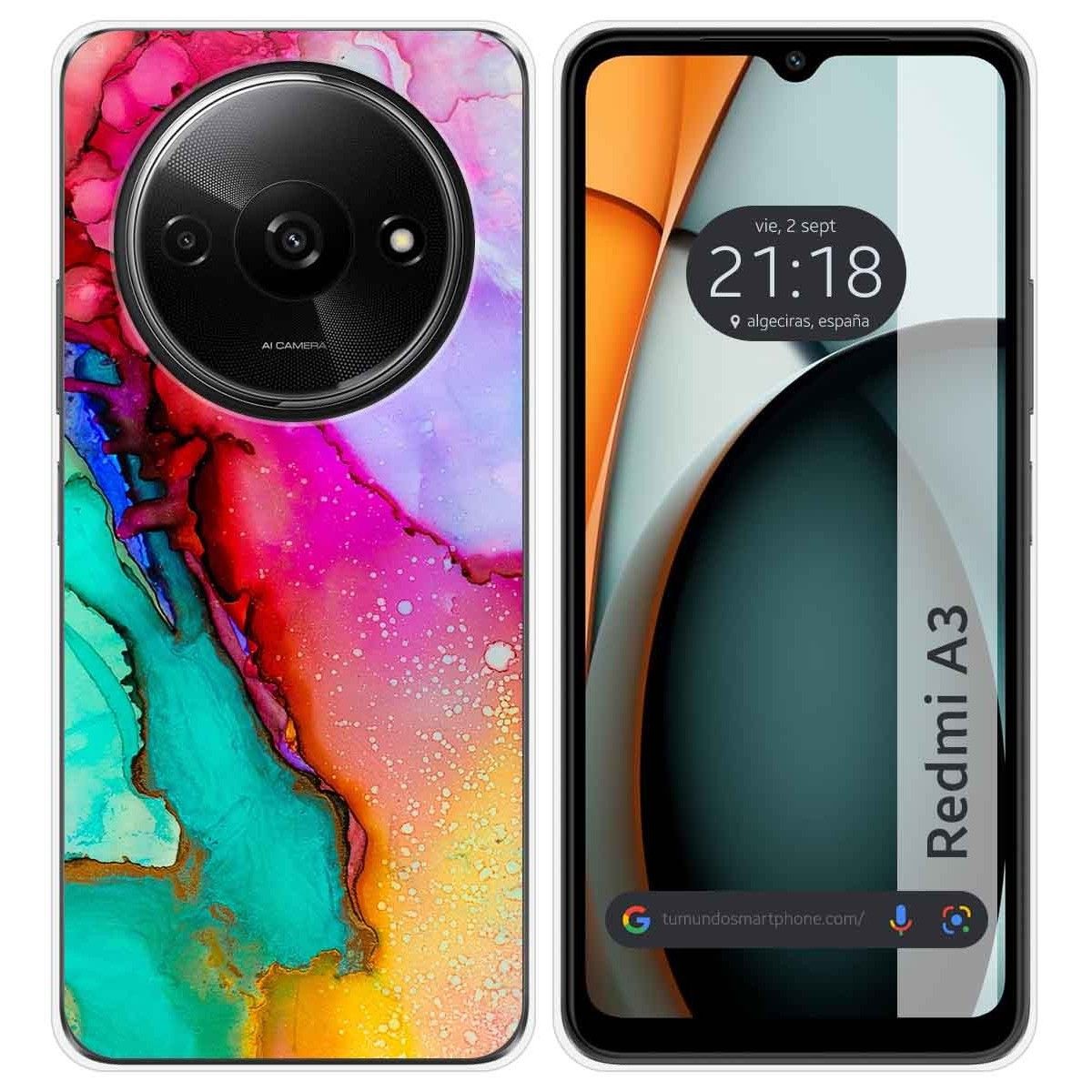 Funda Silicona para Xiaomi Redmi A3 diseño Mármol 15 Dibujos