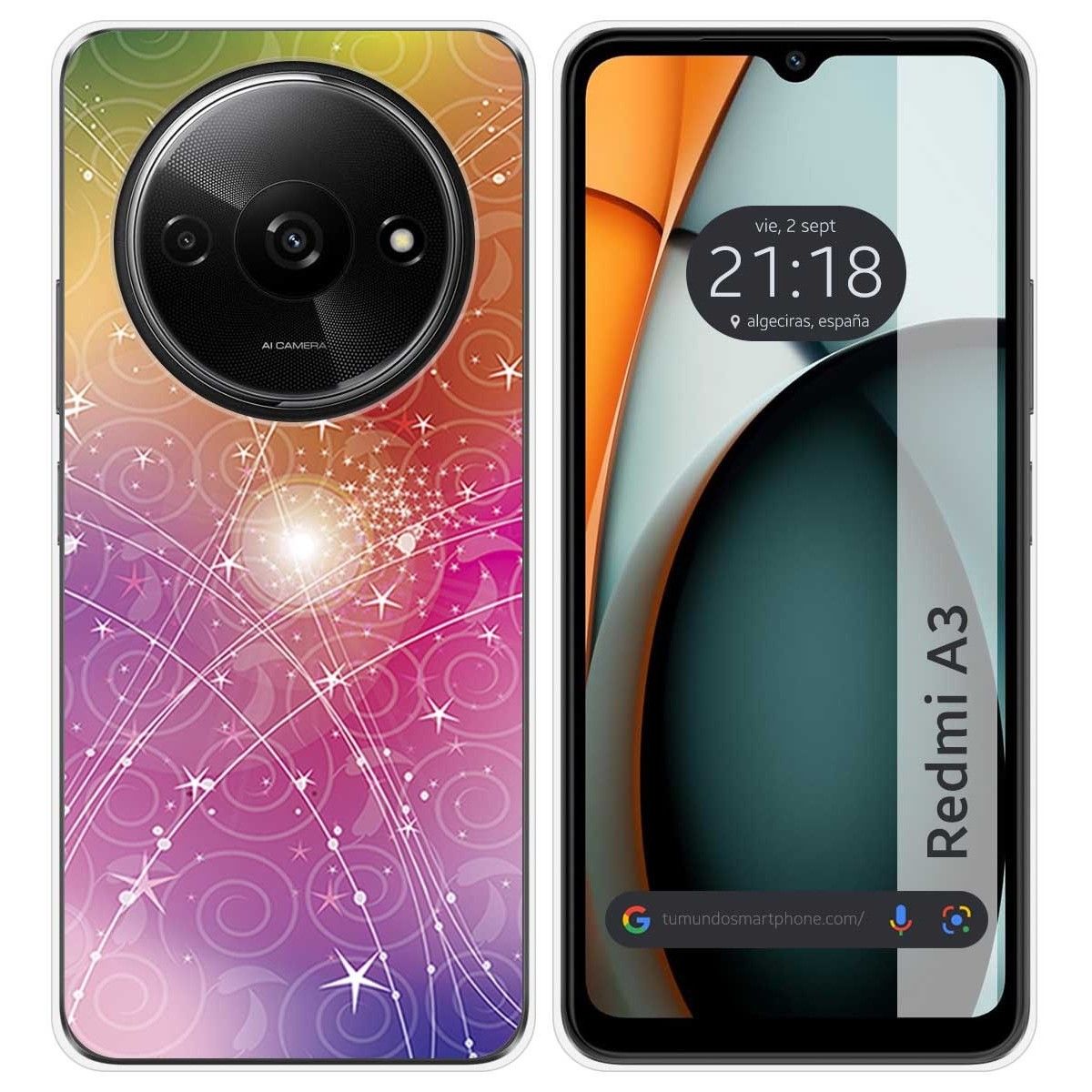 Funda Silicona para Xiaomi Redmi A3 diseño Abstracto Dibujos