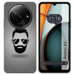 Funda Silicona para Xiaomi Redmi A3 diseño Barba Dibujos