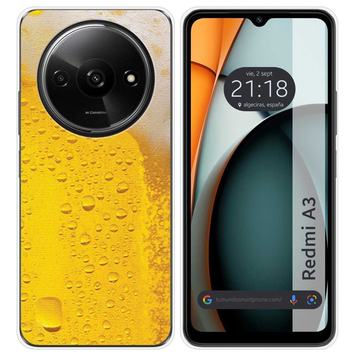 Funda Silicona para Xiaomi Redmi A3 diseño Cerveza Dibujos