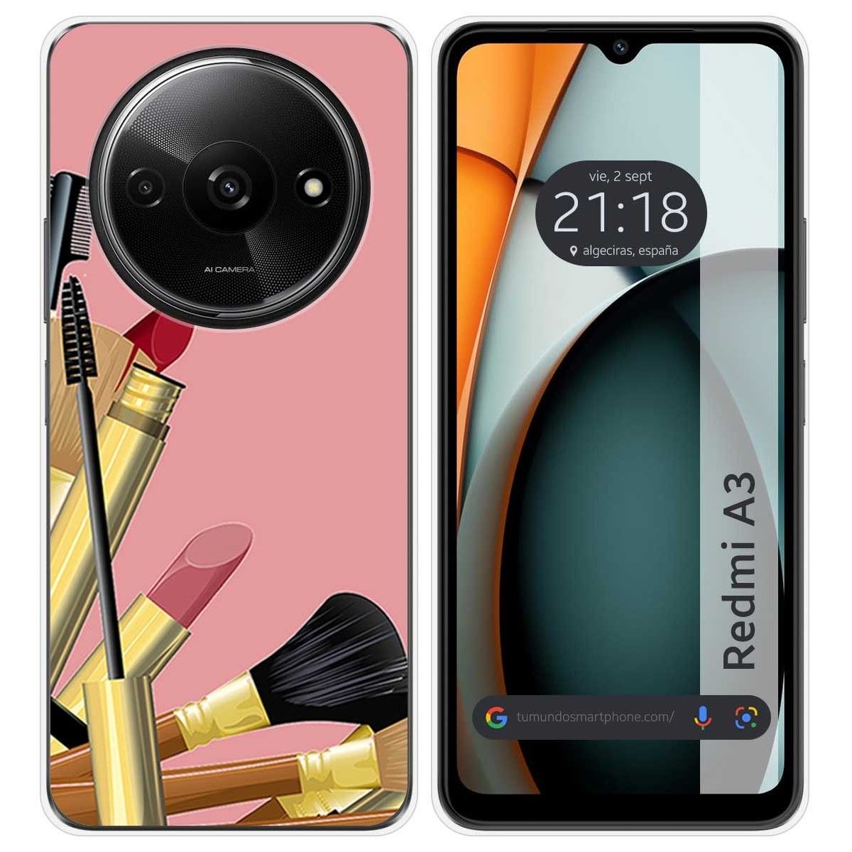 Funda Silicona para Xiaomi Redmi A3 diseño Brochas Dibujos