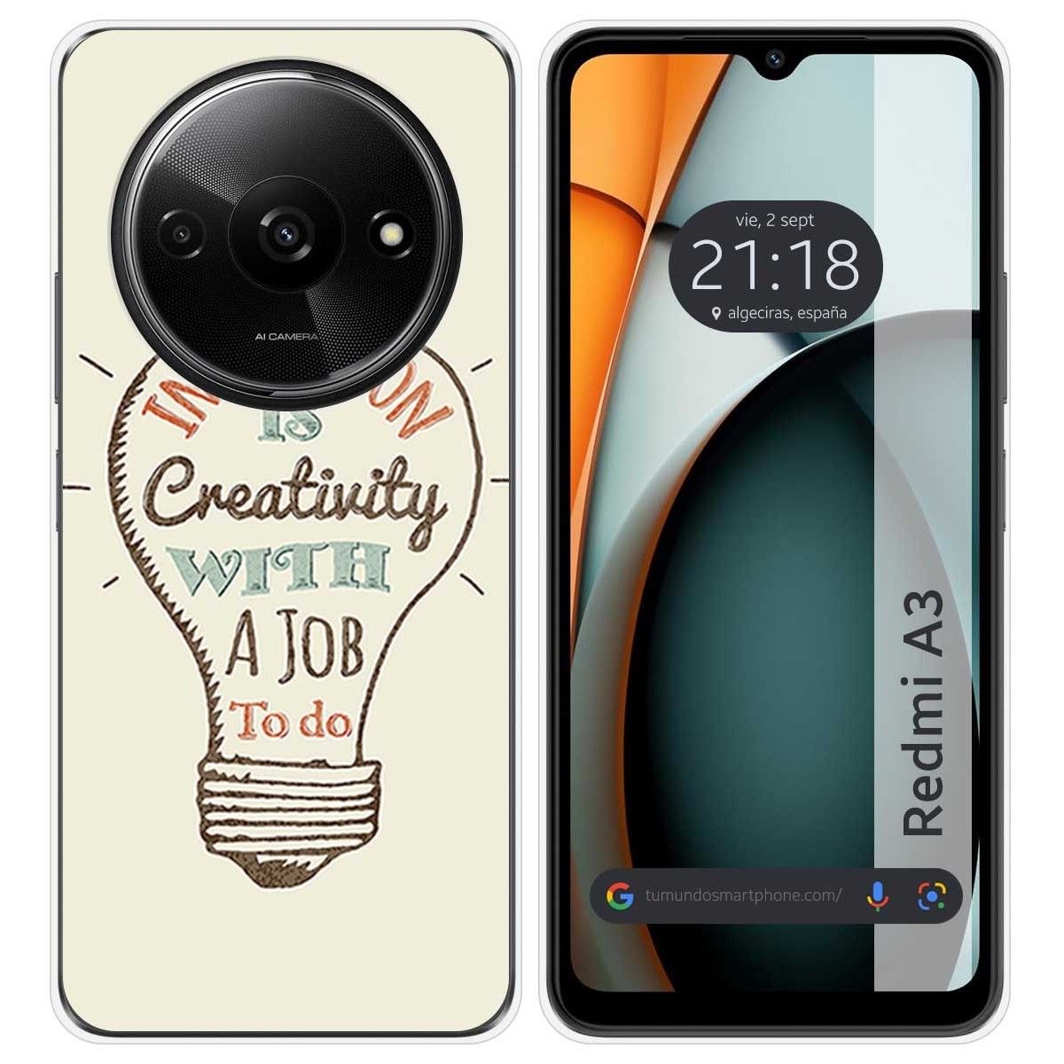 Funda Silicona para Xiaomi Redmi A3 diseño Creativity Dibujos