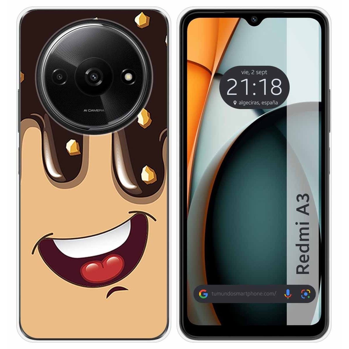 Funda Silicona para Xiaomi Redmi A3 diseño Helado Chocolate Dibujos